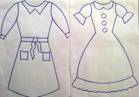 Рисование платья в старшей группе