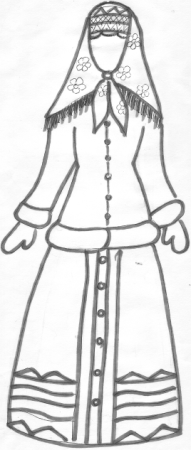 Народный костюм рисунок