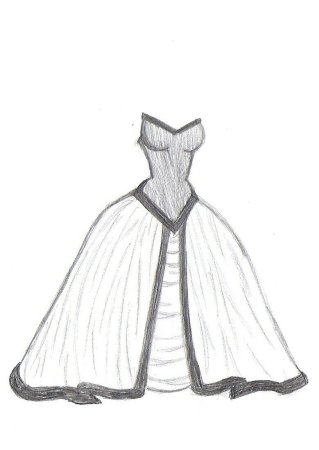 Платье рисунок