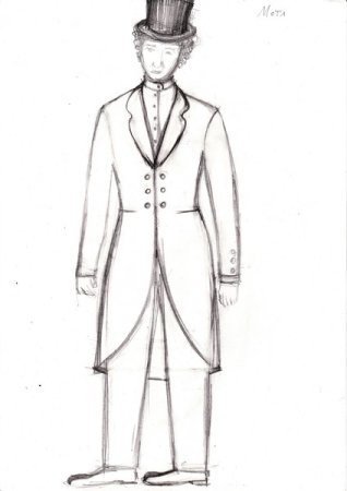 Зарисовка дворянского костюма