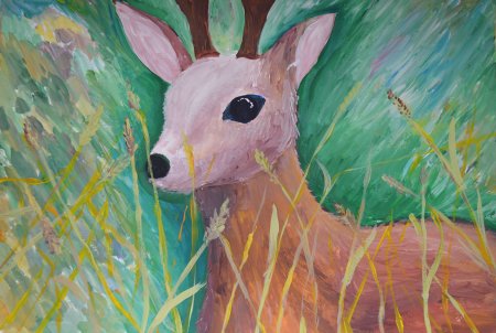 Рисунки гуашью животные