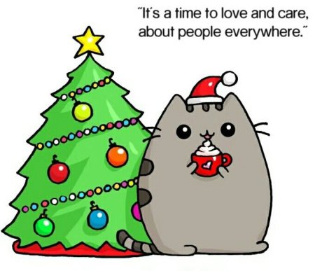 Новогодние котики рисуночки легкие