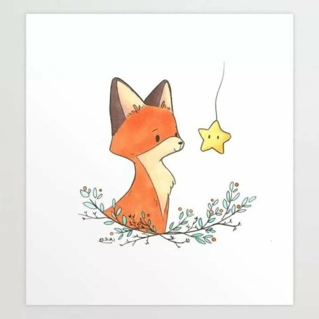 Рисунок лисы для срисовки