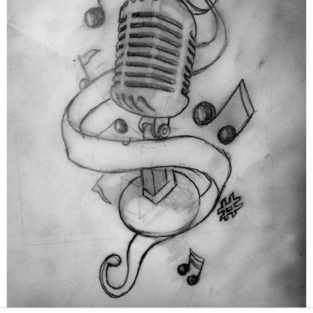 Тату микрофон эскизы