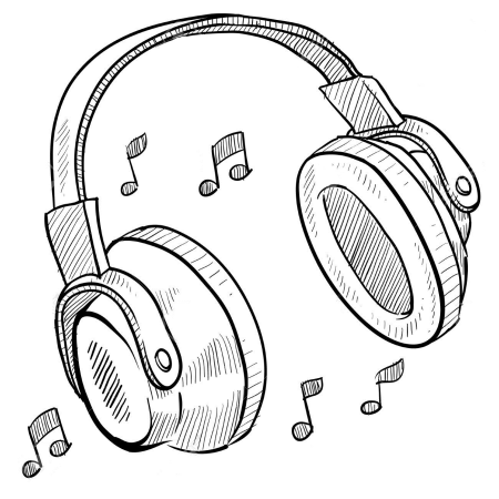 Наушники рисунок для срисовки