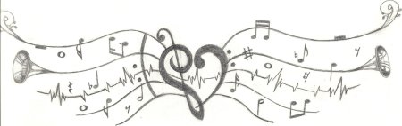 Музыкальные Ноты рисунок карандашом