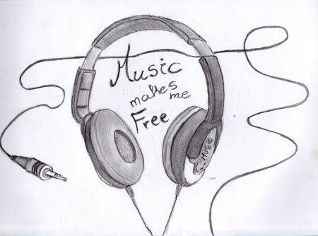 Музыка рисунок карандашом