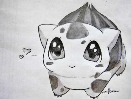 Аниме зверек карандашом