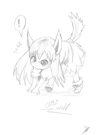 Аниме животные рисунки карандашом