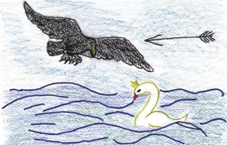 Иллюстрация к сказке Пушкина о царе Салтане белка