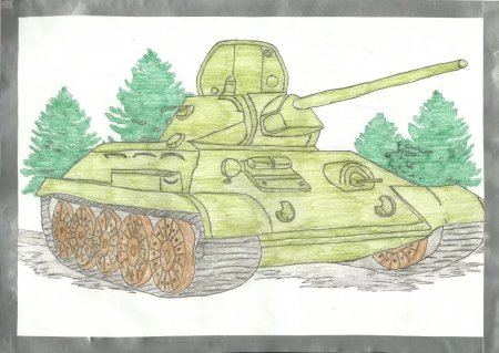 Рисунки на военную тему легкие