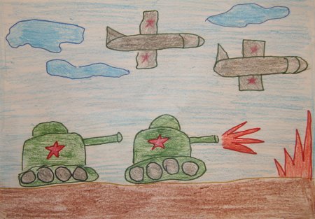 Рисунок на военную тему карандашом