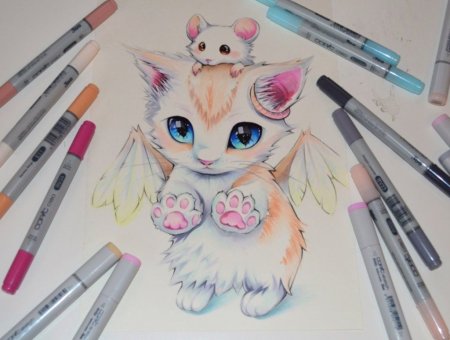 Милые рисунки фломастерами