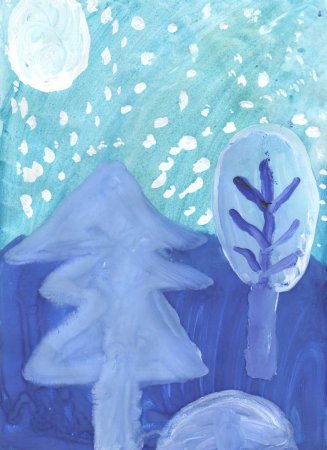 Рисование зимние фантазии