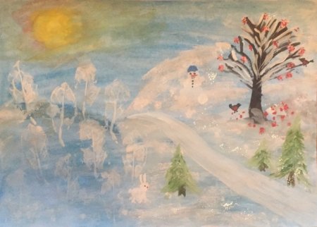 Рисунок на тему зимняя фантазия