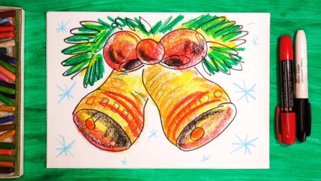 Рисунки на новый год фломастерами