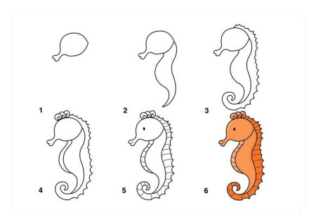 Осьминог поэтапное рисование