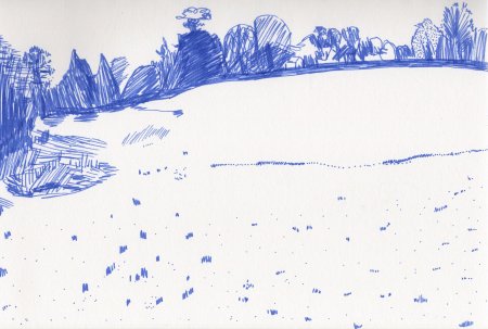 Зима фломастерами рисование