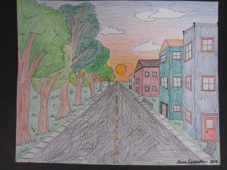 Городской пейзаж в перспективе