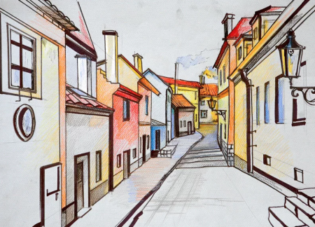 Нарисовать городской пейзаж