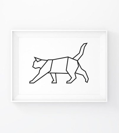 Геометрические животные собака