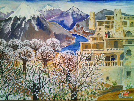 Дагестанский пейзаж красками