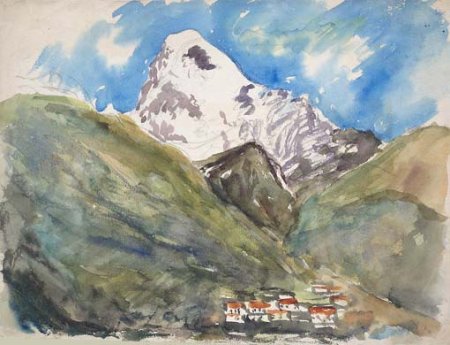 Горы Дагестана рисунок