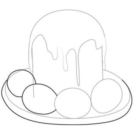 Раскраска кулича на Пасху