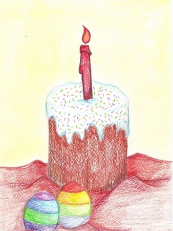 Пасха рисунок пошагово