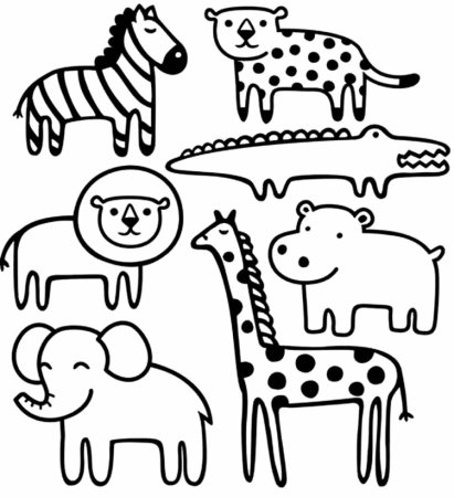 Трафареты животных зоопарк