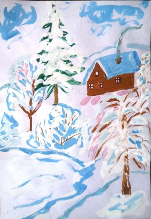 Красавица зима рисунки для детей