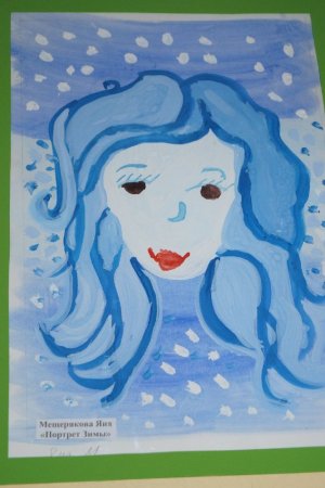 Рисование портрет зимы