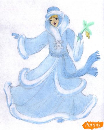 Зимний рисунок на конкурс