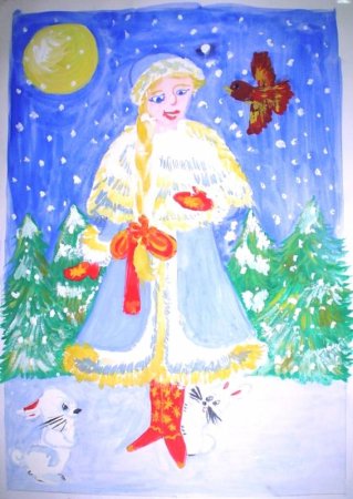 Рисунок на зимнюю тему