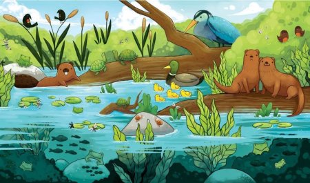 Обитатели водоемов для детей