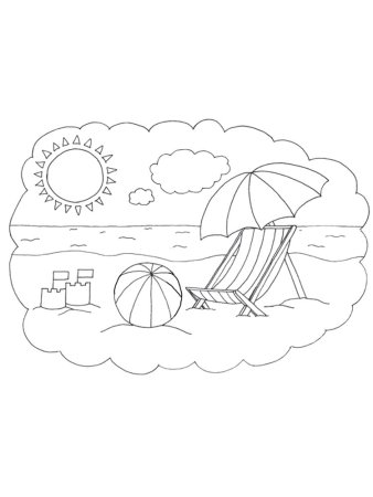 Море раскраска для детей