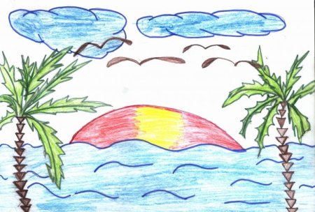 Природа рисунок для детей