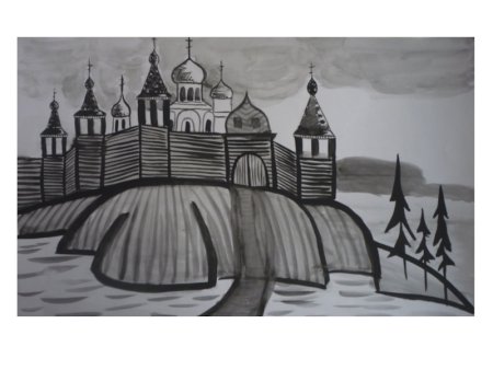 Эскиз древнего города