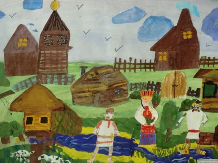 Деревня деревянный мир