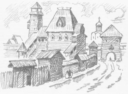 Древний город рисунок