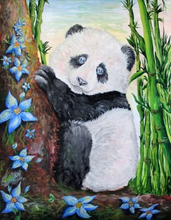 Правополушарное рисование Панда