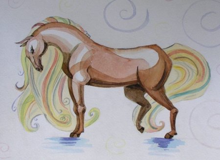 Стилизация животных гуашью