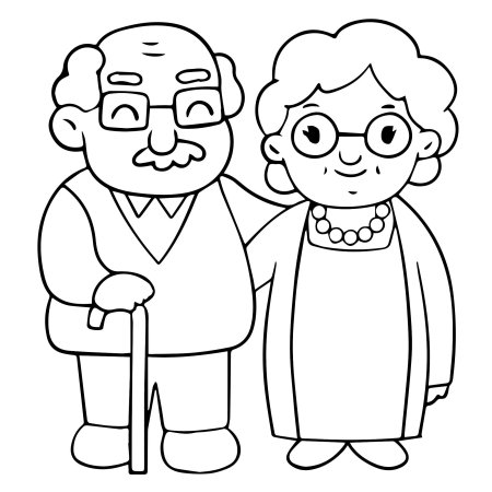 Дедушка рисунок
