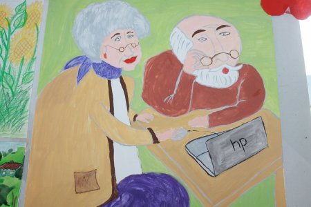 Бабушка и дедушка рисунок