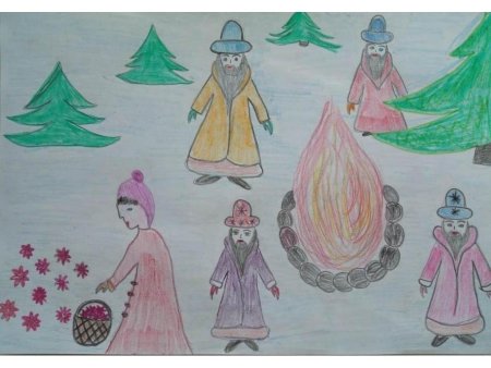 Рисование в подготовительной группе на тему народы севера.