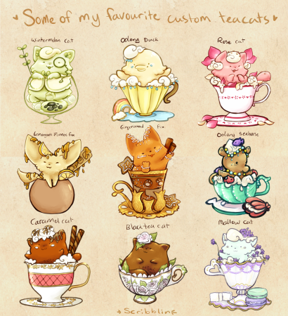 Милые котики с едой