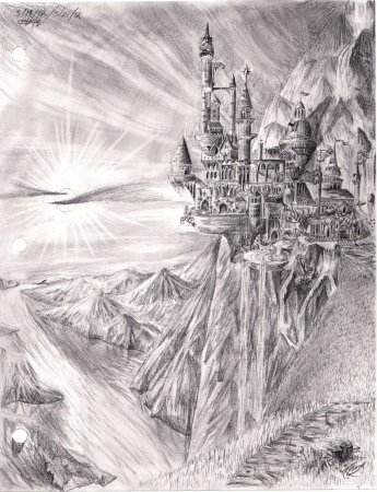 Пейзаж карандашом