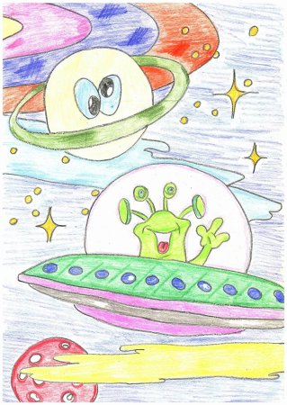 Космический рисунок легкий