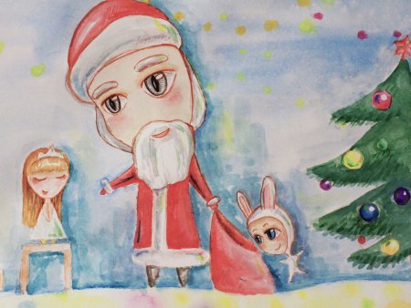 Снеговик рисунок