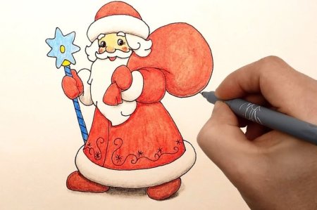 Новогодние рисунки фломастерами